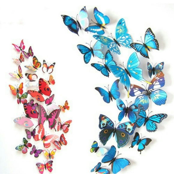 Other - NWOT! 3D butterfly stickers for decor